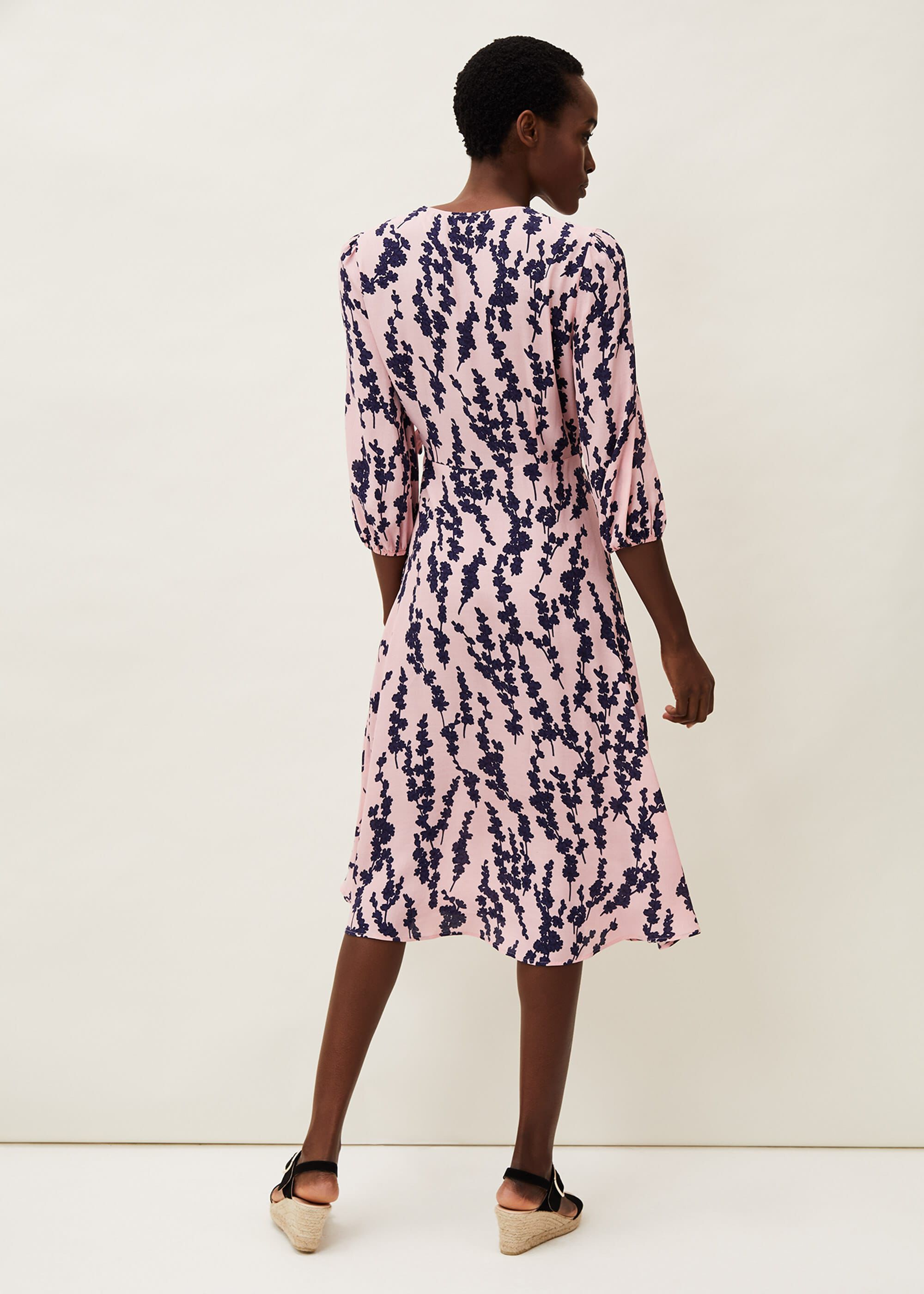 Jean Floral Midi Wrap Dress | Phase Eight